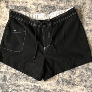 Catalina Black Swim Cover-Up Shorts – Size M, Elastic Waist, Pocket Detail